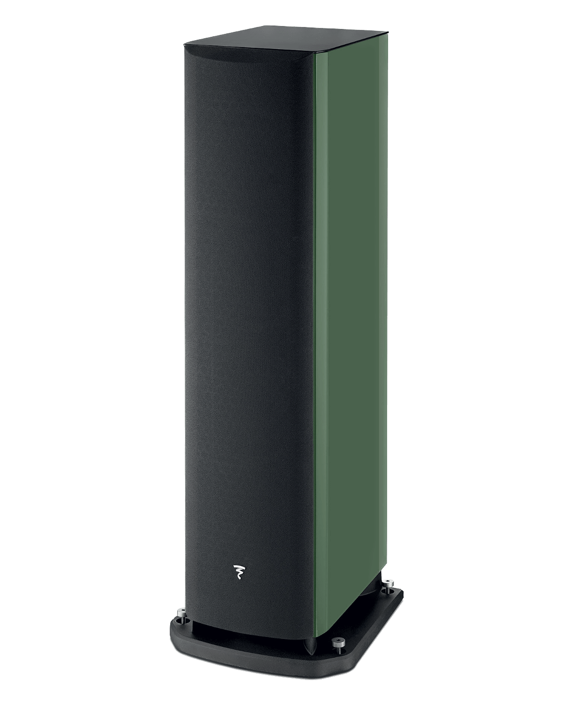 Focal Aria EVO X N° 4 Floorstanding Speakers, individual speaker with grille in Moss Green