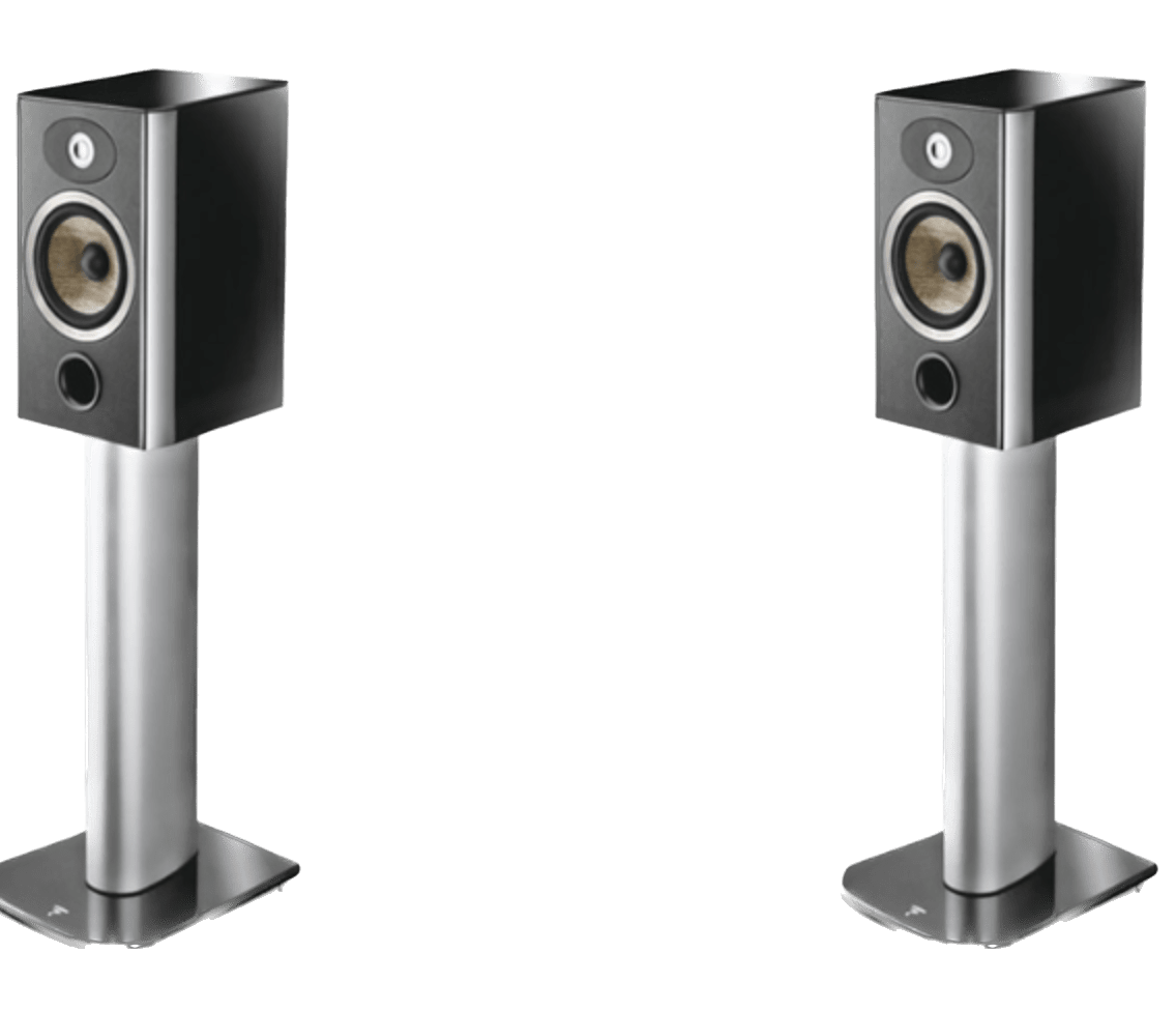 Focal Aria S900 Speaker Stands, shown here with speaker mounted (speaker sold Separately)