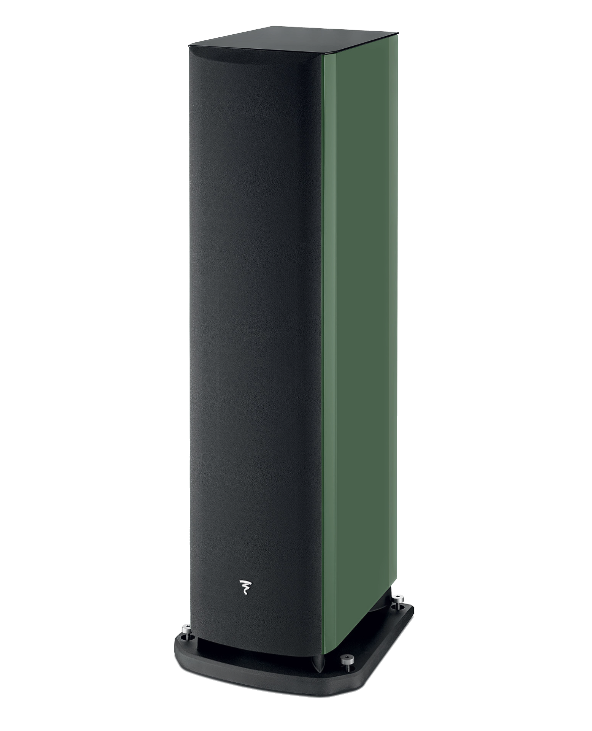 Focal Aria EVO X N° 4 Floorstanding Speakers, individual speaker with grille in Moss Green