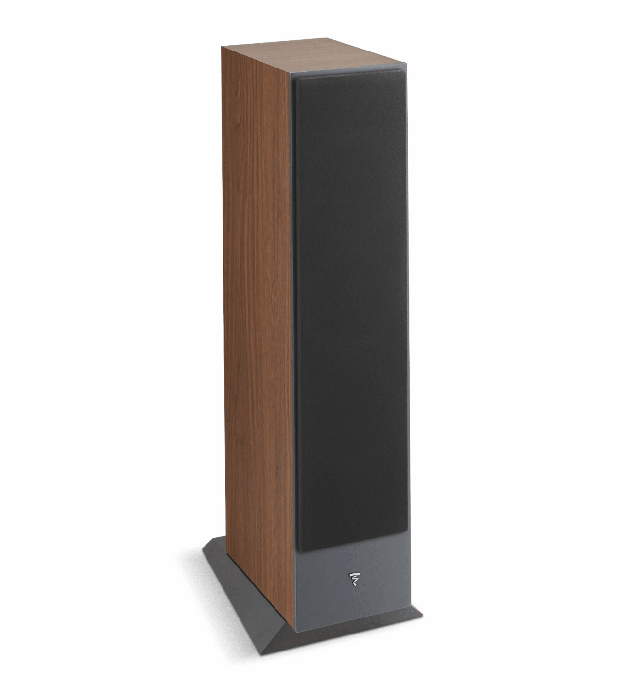 Focal Theva No.3 3-Way Floorstanding Speaker in Dark Wood, with grille