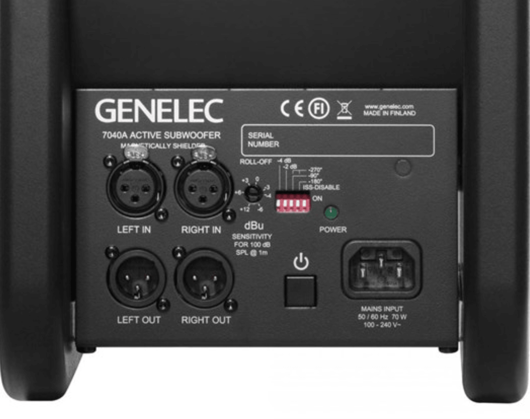 Genelec 7040A Studio subwoofer, side panel image