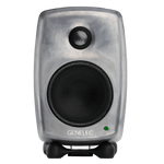 Genelec 8010A Active Studio Monitors.  Individual monitor shown in Raw, front on