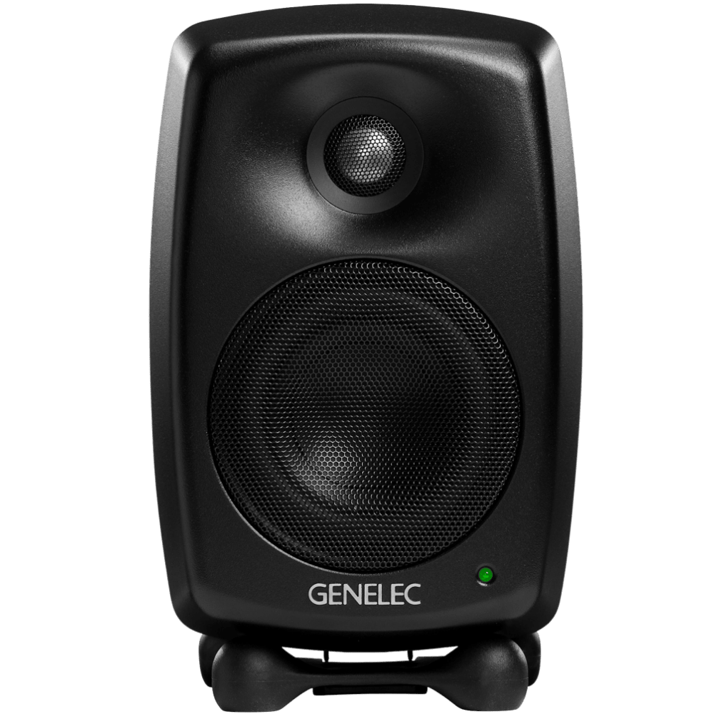 Genelec 8020D Two-Way  Active Studio Monitors.  Individual monitor shown in Special Order Black, front