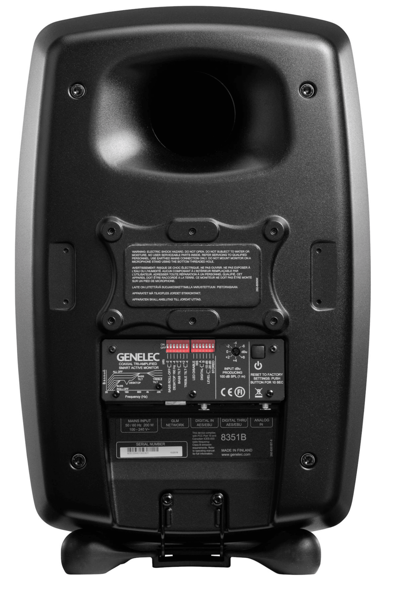 Genelec 8351B SAM Powered Studio Monitors in Black - back image