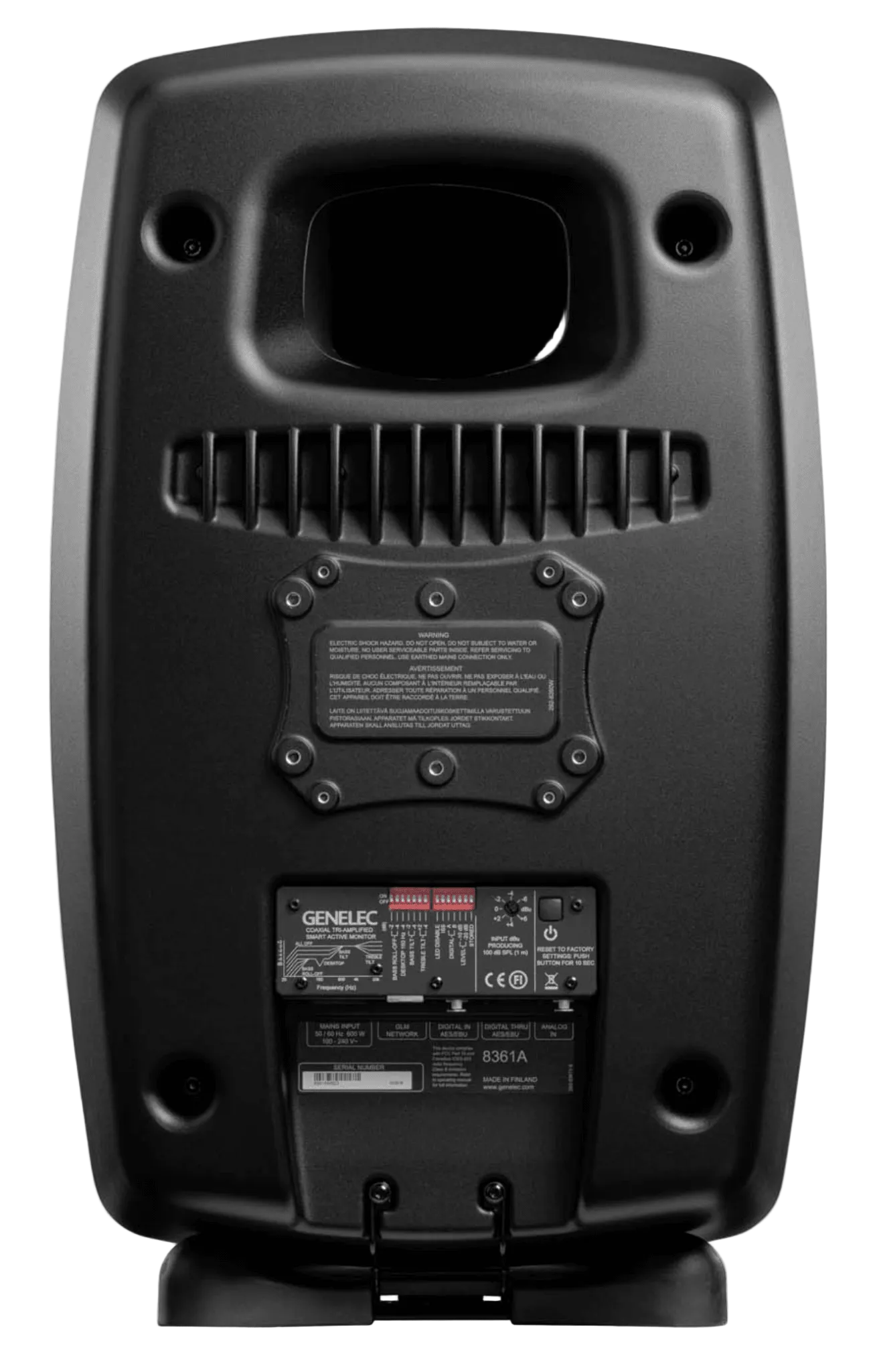 Genelec 8361A SAM Active Studio Monitors in Black. Back image