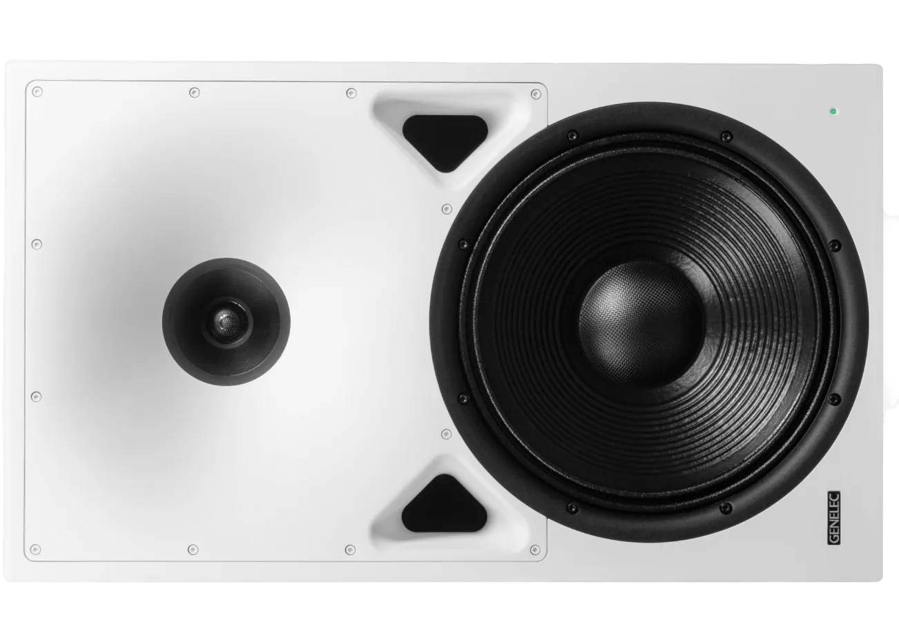 Genelec 8380A SAM™ Active Studio Monitor in white, on its side