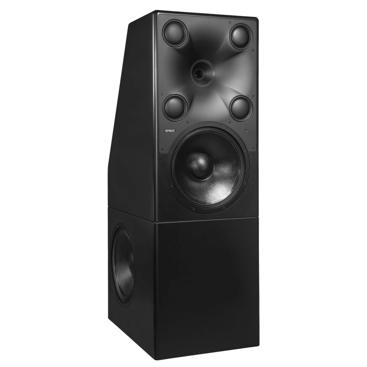Genelec 8381A SAM™ Adaptive Source Point Monitor  in black, angled to the right