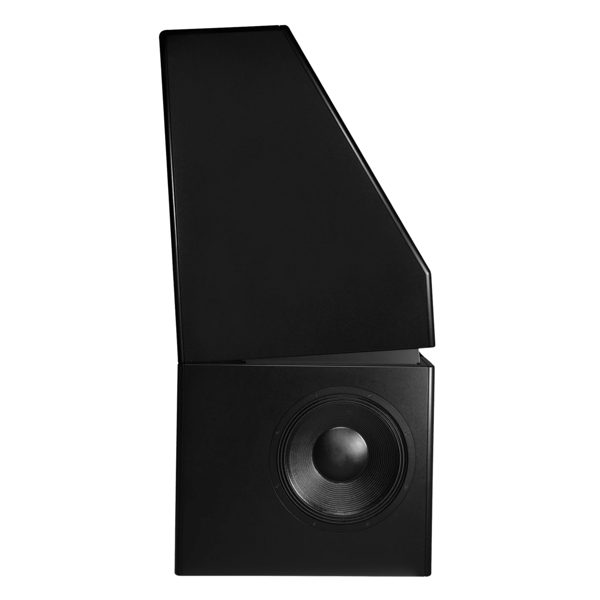 Genelec 8381A SAM™ Adaptive Source Point Monitor  in black, profile with slight tilt