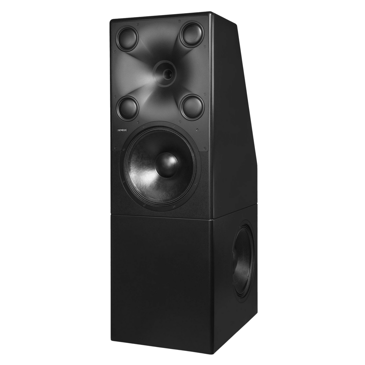 Genelec 8381A SAM™ Adaptive Source Point Monitor  in black, angled left