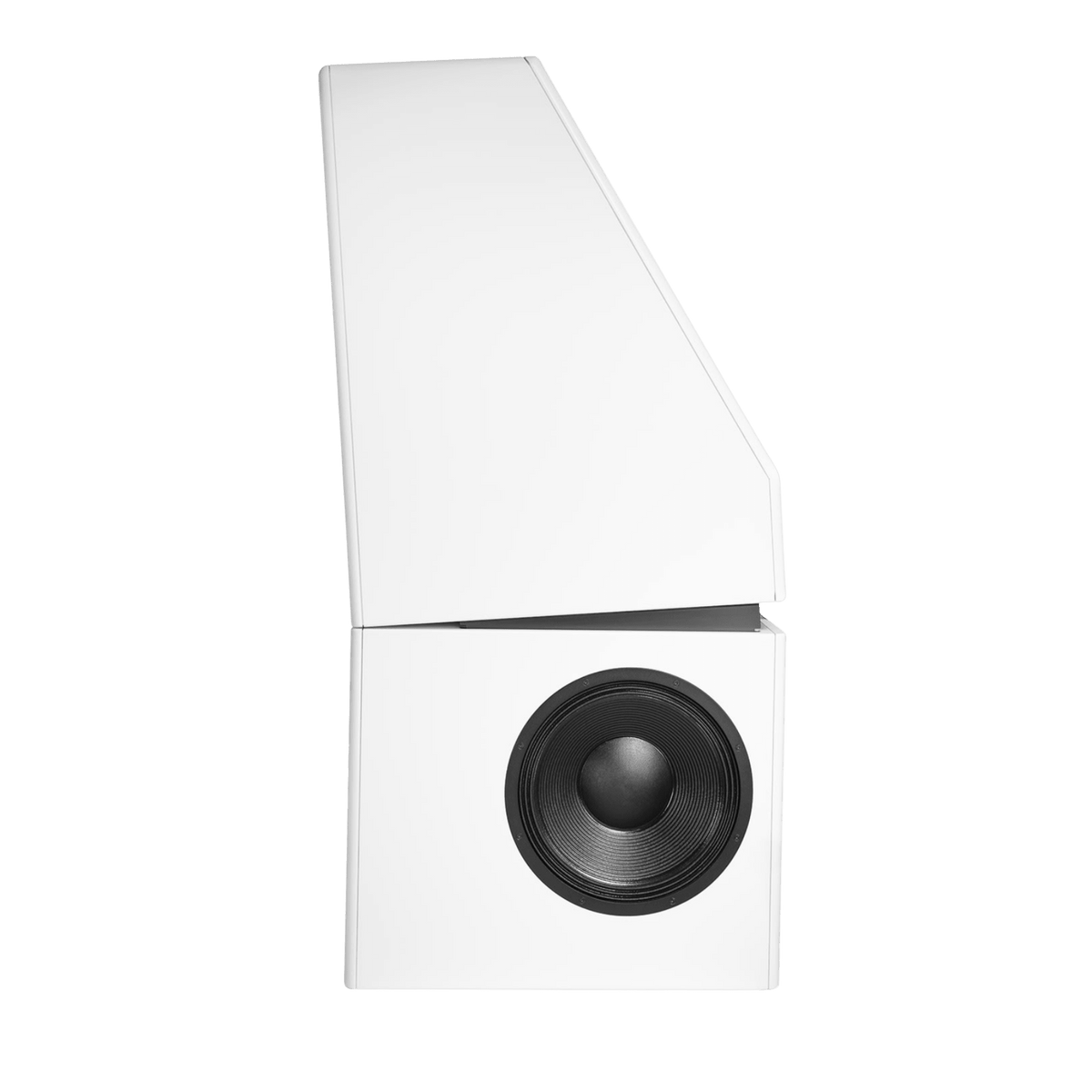 Genelec 8381A SAM™ Adaptive Source Point Monitor  in white, profile with slight tilt