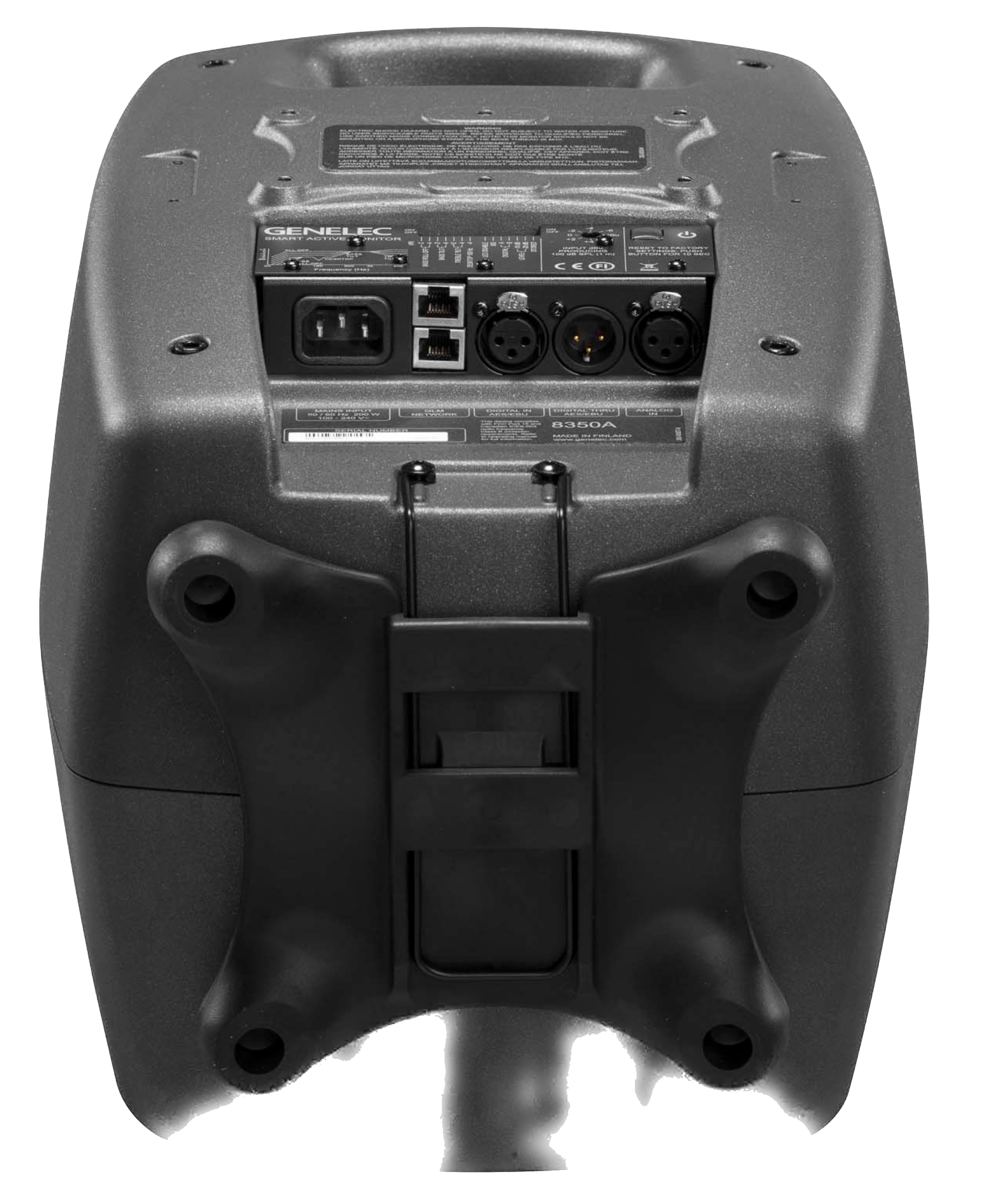 Genelec 8350A SAM Active Studio Monitors in dark gray - back and bottom