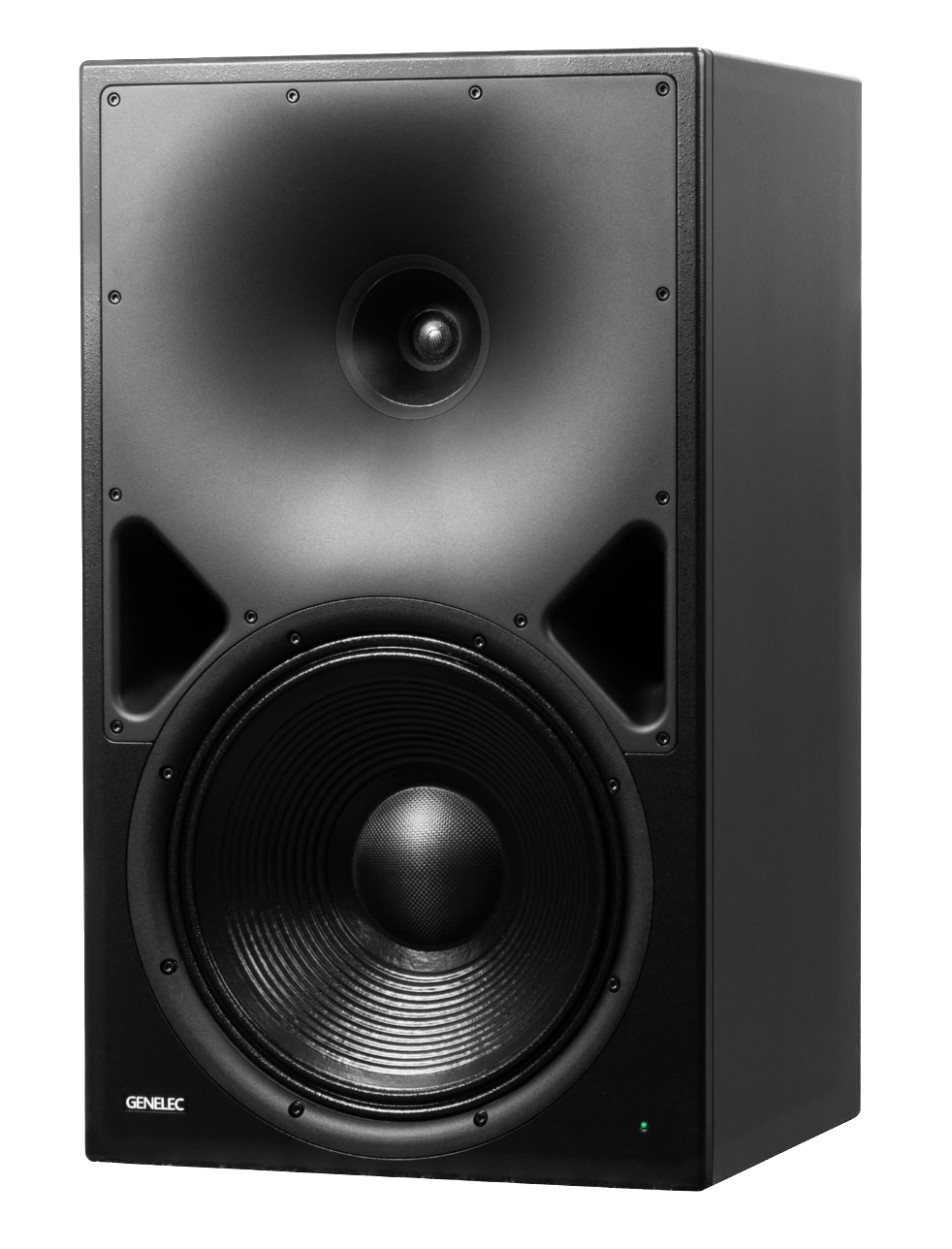 Genelec 8380A SAM™ Active Studio Monitor in black, angled to the left