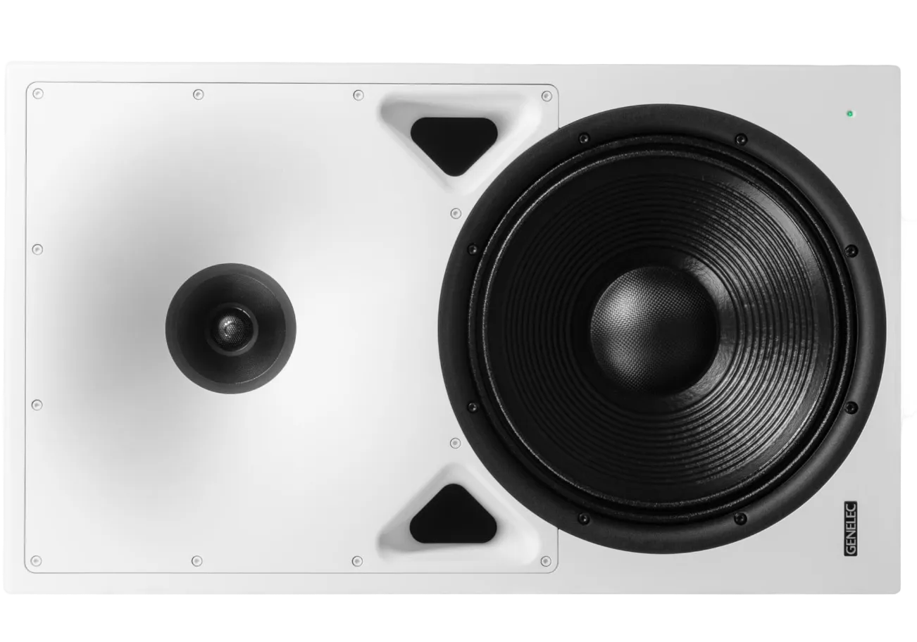 Genelec 8380A SAM™ Active Studio Monitor in white, on its side