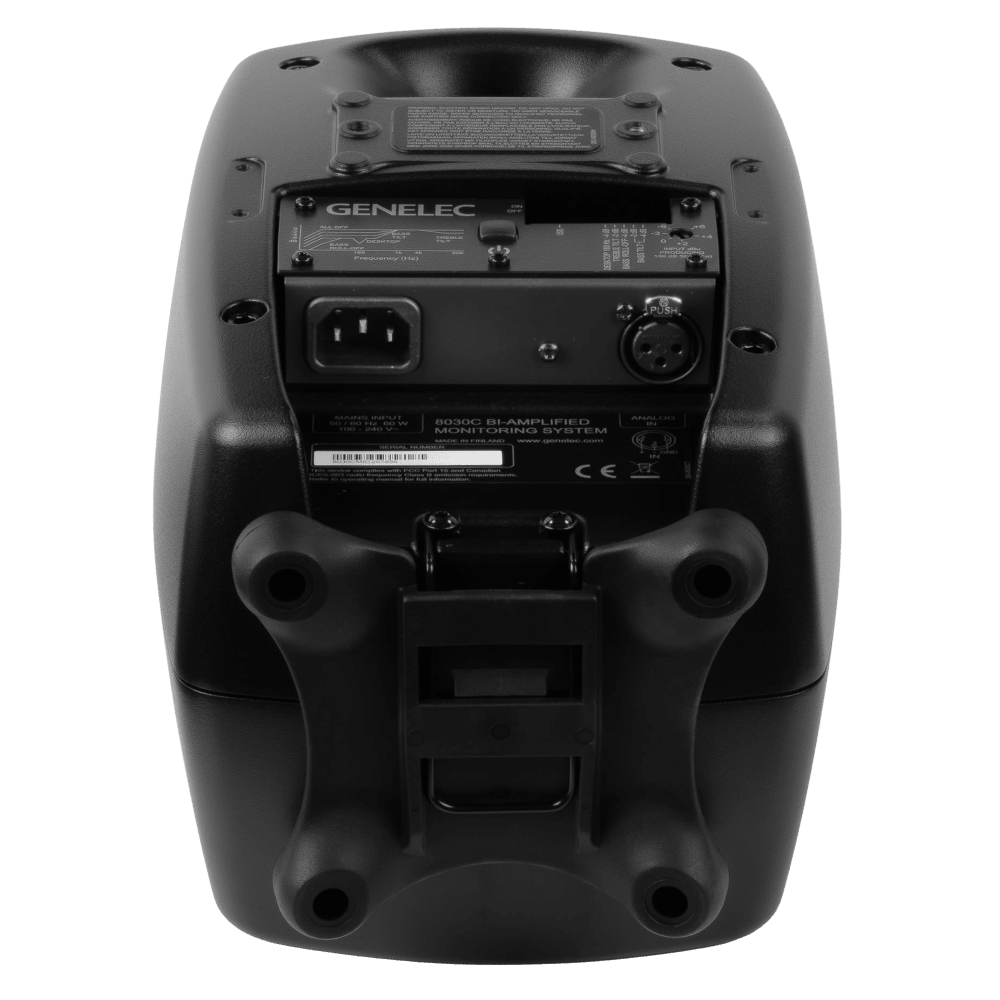 Genelec 8030C Two-Way  Active Studio Monitors.  Individual monitor shown in Black, underneath.