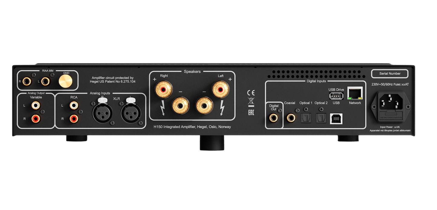 Hegel H150 Streaming Amplifier back