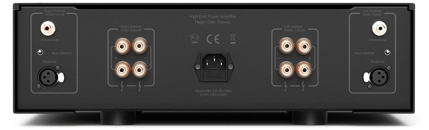 Hegel H20 Stereo Power Amplifier, back