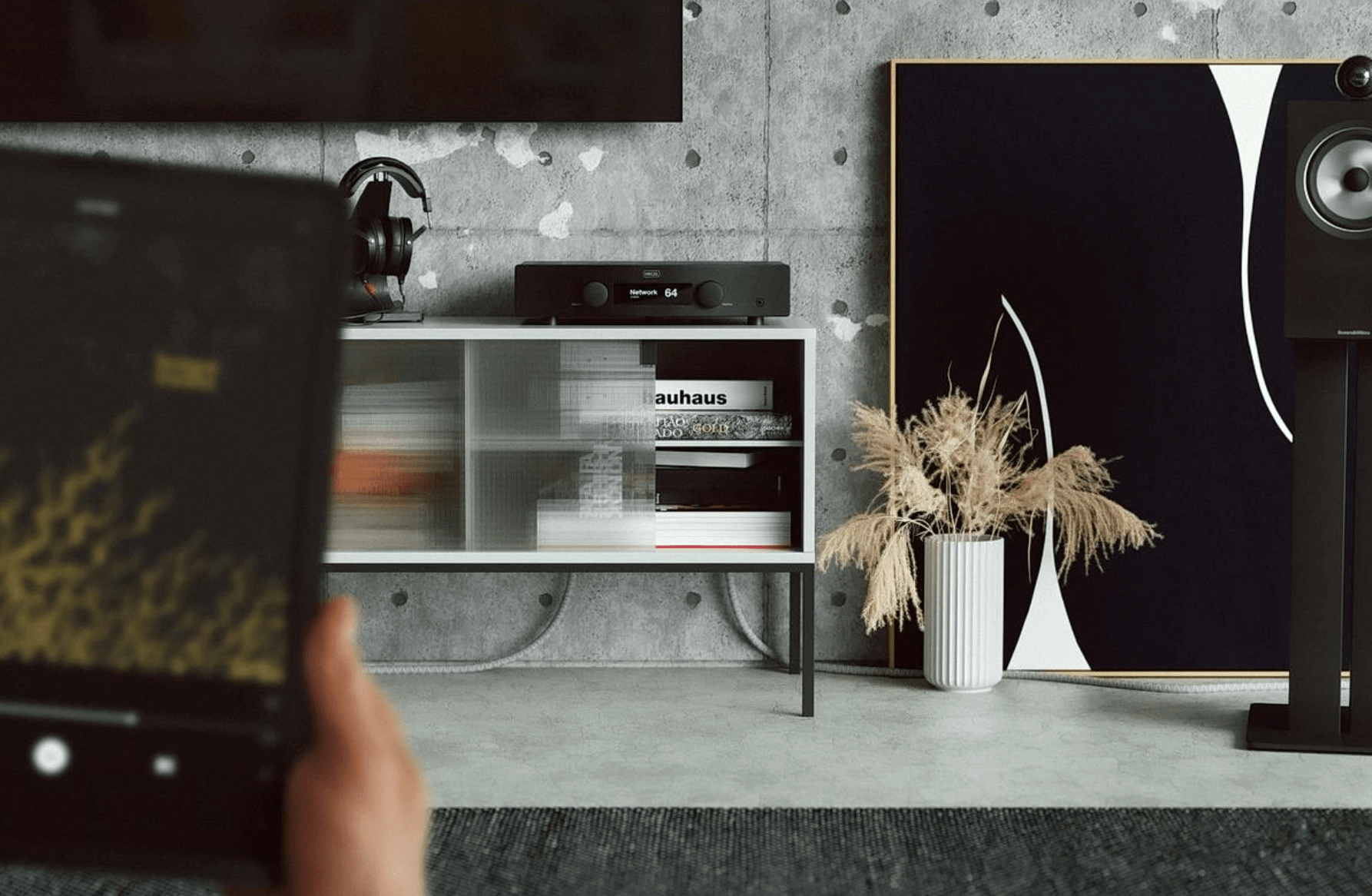 Hegel H95 Streaming Amplifier, in room setup