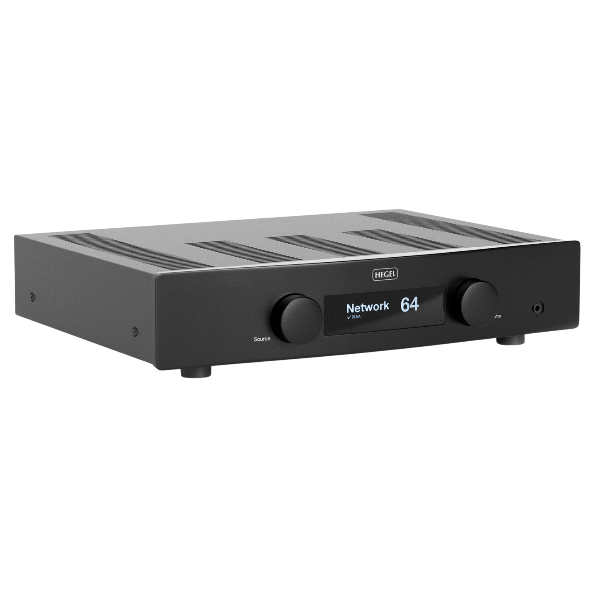 Hegel H95 Streaming Amplifier, front angled to the right