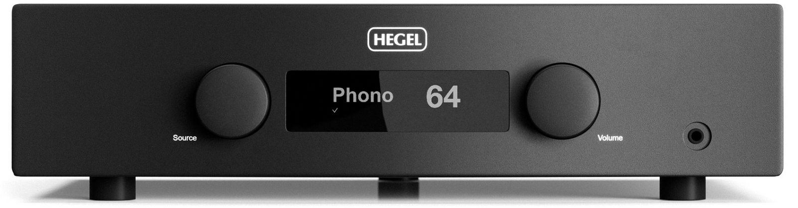 Hegel H190 Integrated Amplifier in Black, front of unit