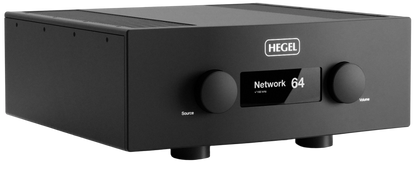 Hegel H600 Integrated Amplifier, front of unit on an angle