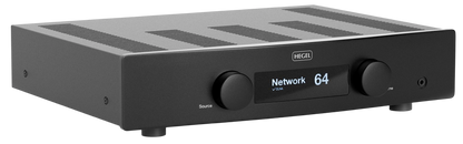 Hegel H95 Streaming Amplifier, front on an angle