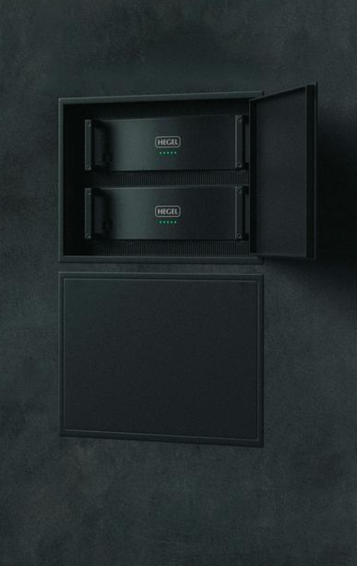 HEGEL C53 3 Channel Power Amplifier, installed