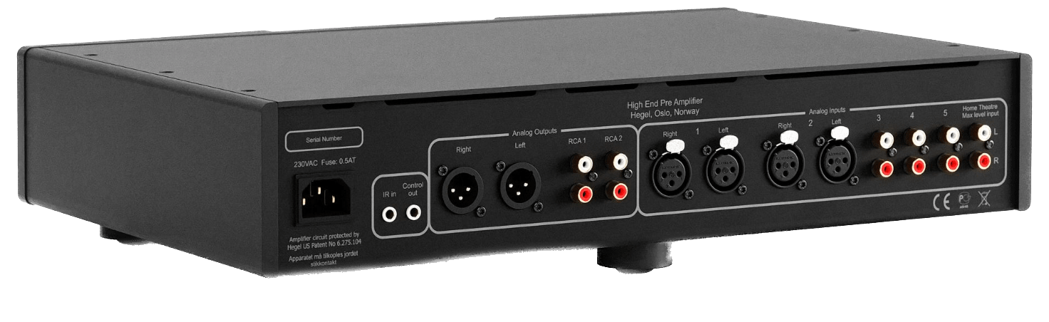 Hegel P30A Preamplifier, rear view