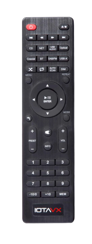 IOTA VX NP3 Network CD Player, remote control