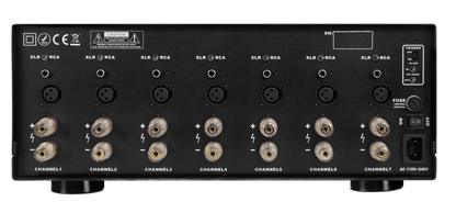 IOTA VX AVXP 7-230 7-Channel Power Amplifier, back of unit