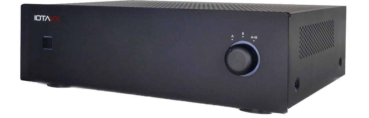 IOTA VX PA40 Class AB Stereo Power Amplifier, angled