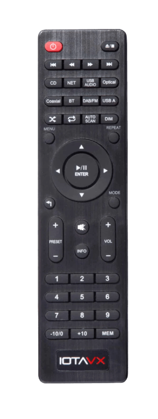 IOTA VX NP3 Network CD Player, remote control