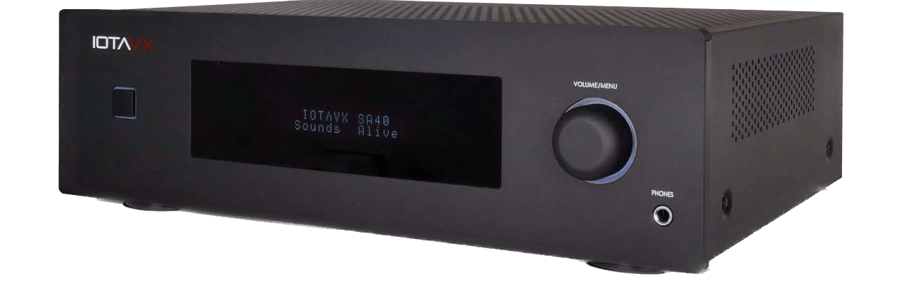 IOTA VX SA40 Stereo Integrated Amplifier, angled