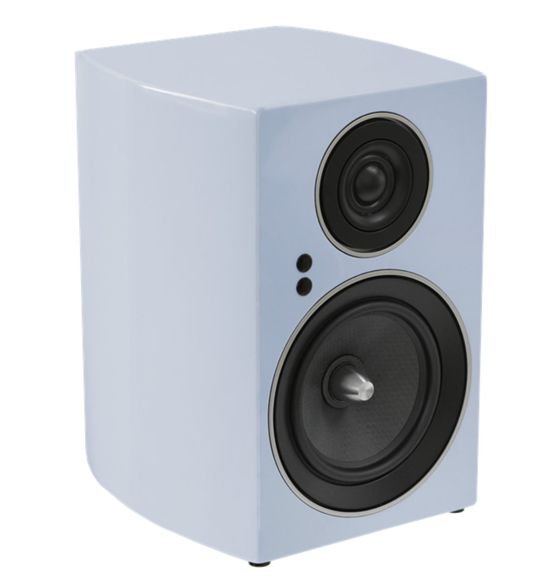 Jamo C707 PA Active Bookshelf Speaker in blue, angled to the right