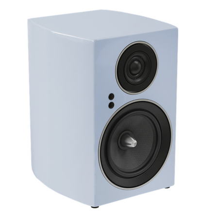 Jamo C707 PA Active Bookshelf Speaker in blue, angled to the right