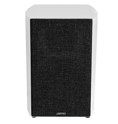 Jamo C707 PA Active Bookshelf Speaker in white, front with Grille