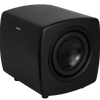 Jamo Cube Compact Powered Subwoofer, Black angled