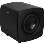 Jamo Cube Compact Powered Subwoofer, Black angled