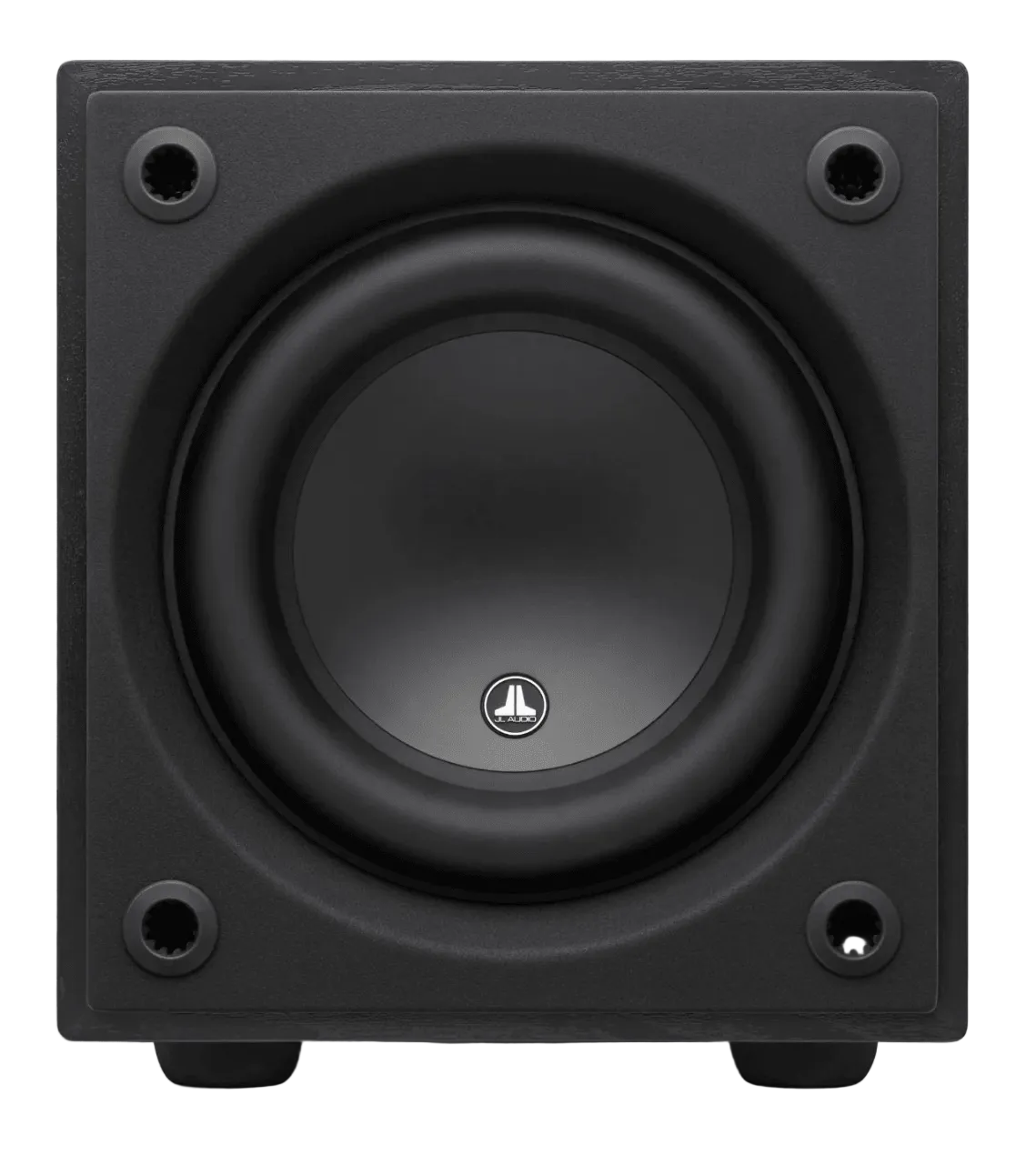 JL Audio Dominion d108 8-inch Subwoofer in Black Ash. Front of unit