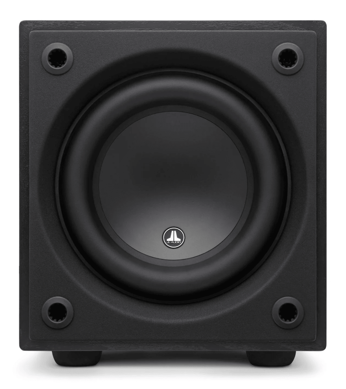 JL Audio Dominion d108 8-inch Subwoofer in Black Ash. Front of unit