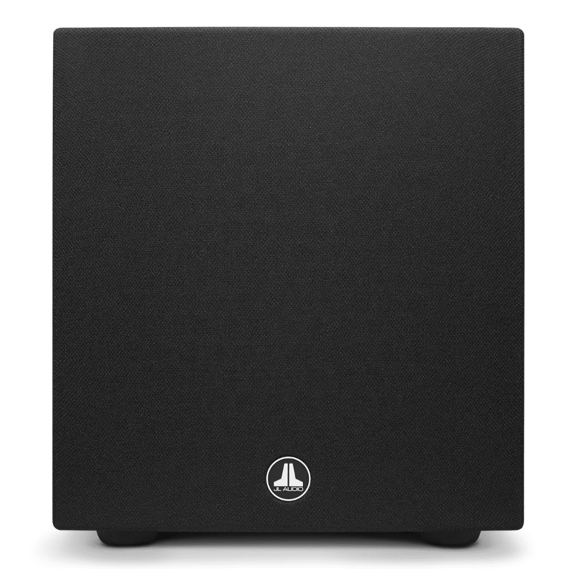 JL Audio Dominion d110 10-inch Subwoofer in Black Gloss, front of unit with grille