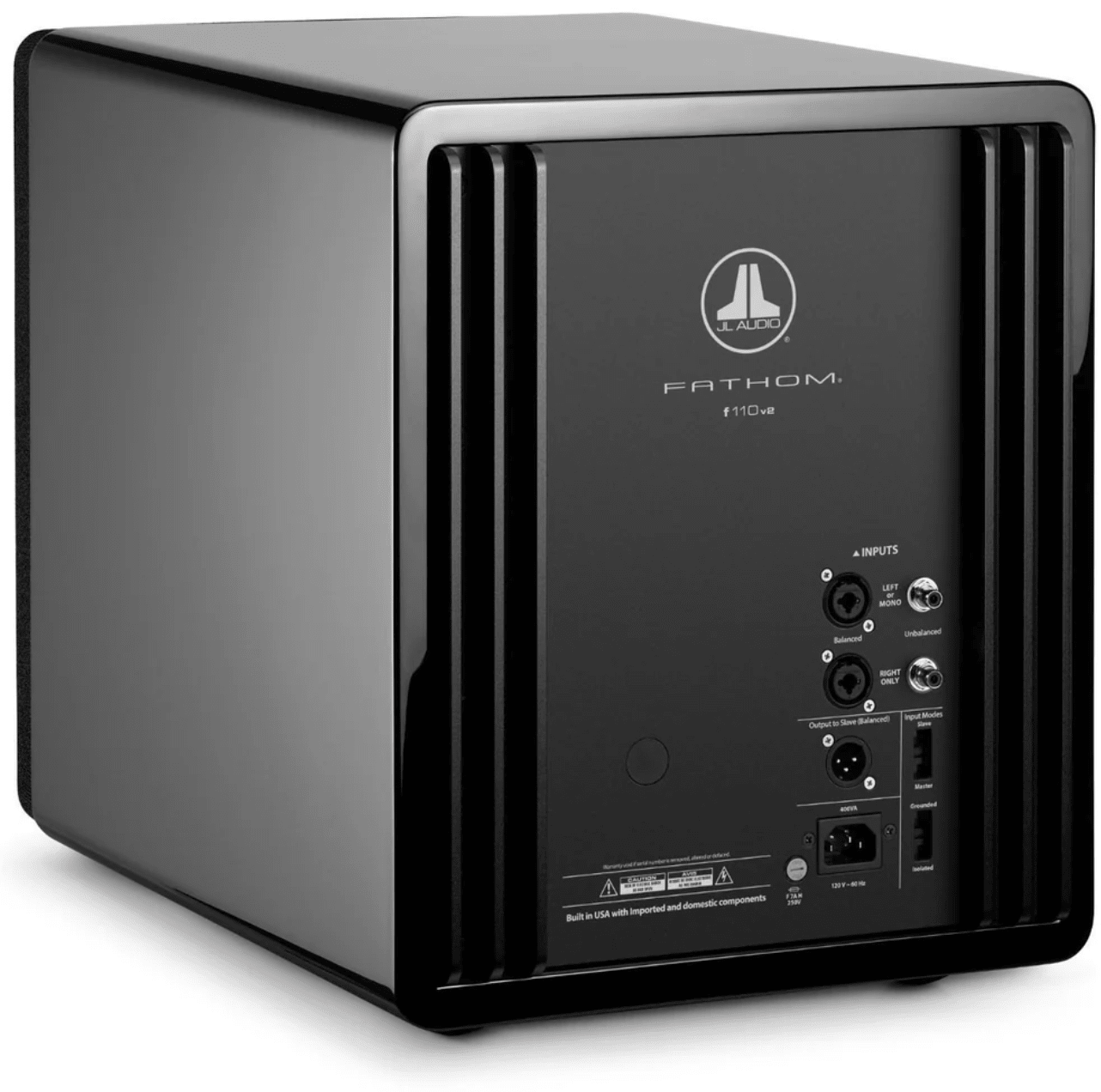 JL Audio Fathom f110v2 10" Subwoofer, back, angled view