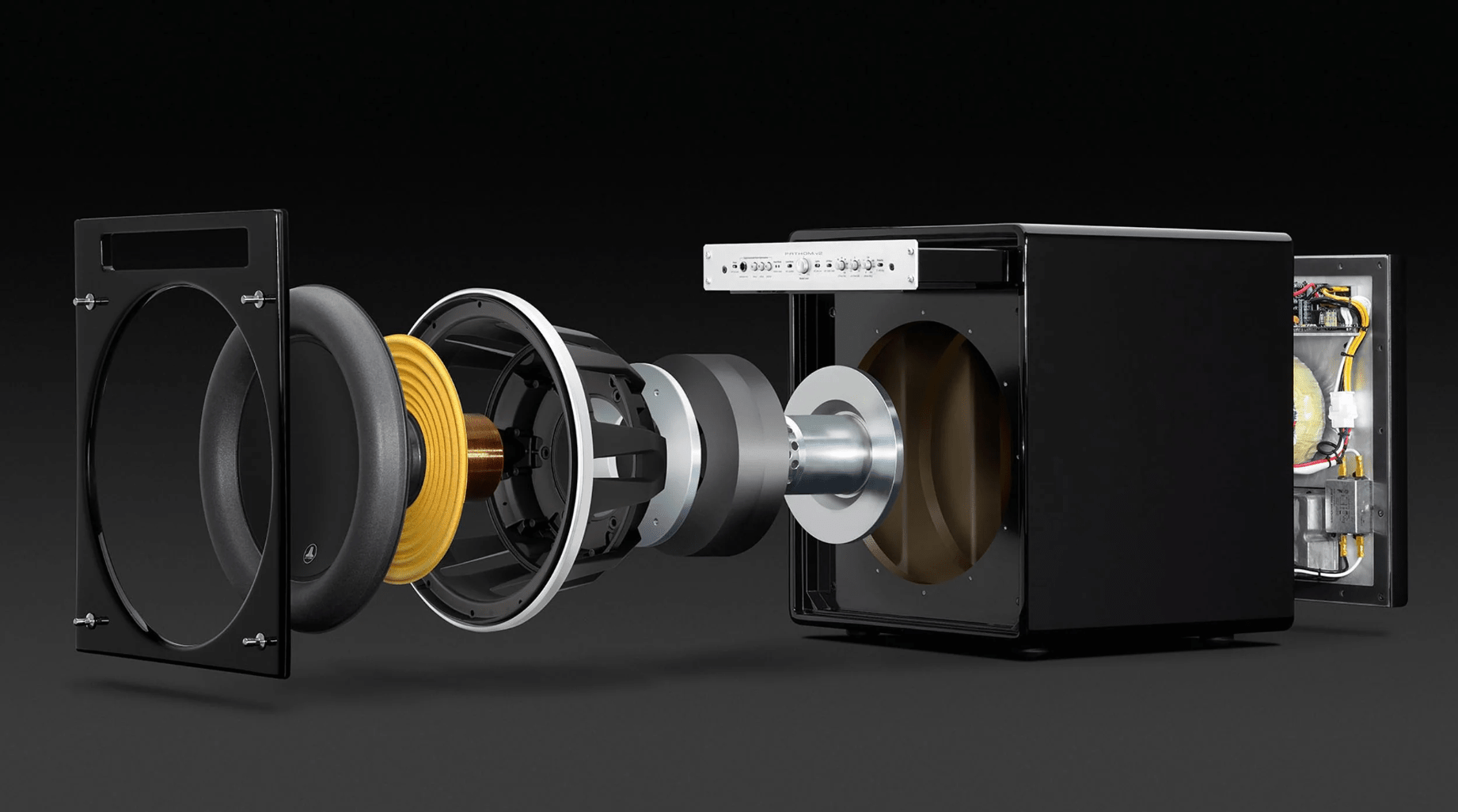 JL Audio Fathom f113v2 13.5" Subwoofer, image shows components