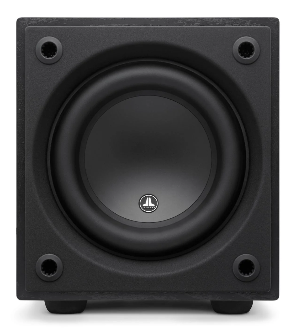 JL Audio Dominion d108 8-inch Subwoofer in Black Ash. Front of unit