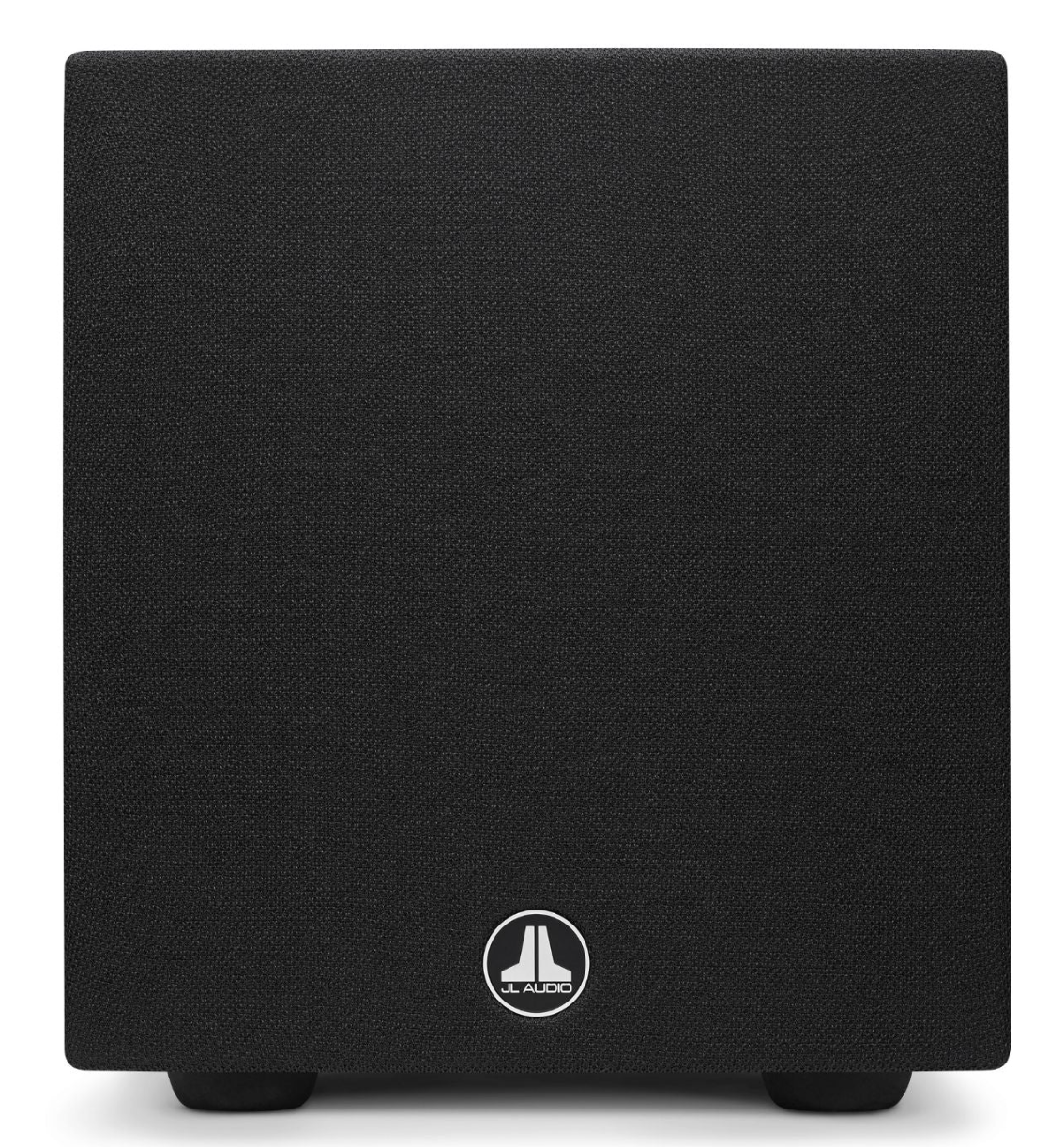 JL Audio Dominion d108 8-inch Subwoofer in Black Gloss. Front of unit with grille