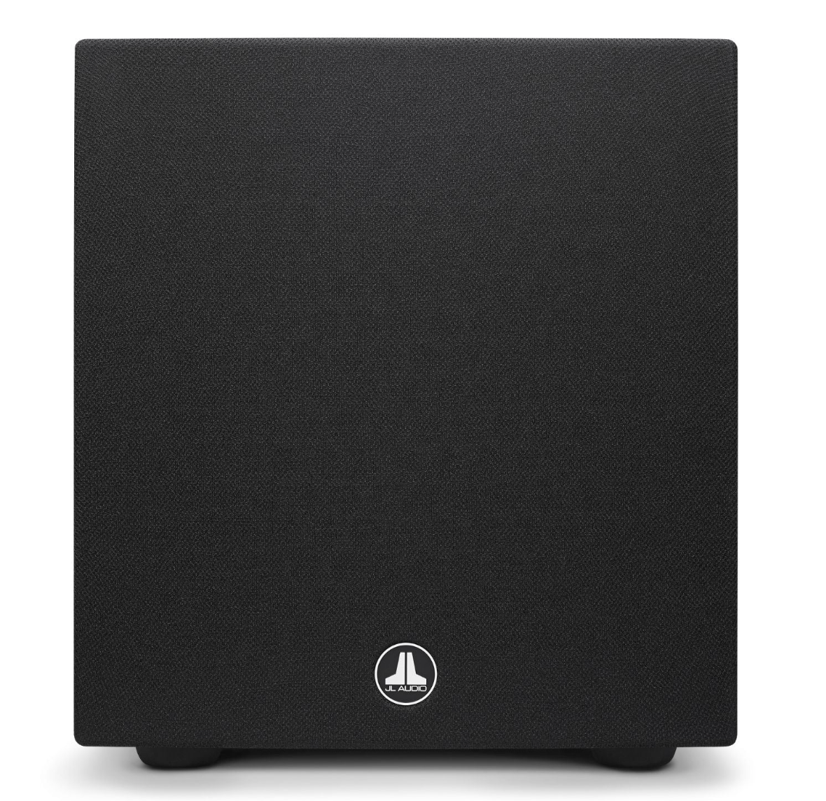 JL Audio Dominion d110 10-inch Subwoofer in Black Gloss, front of unit with grille