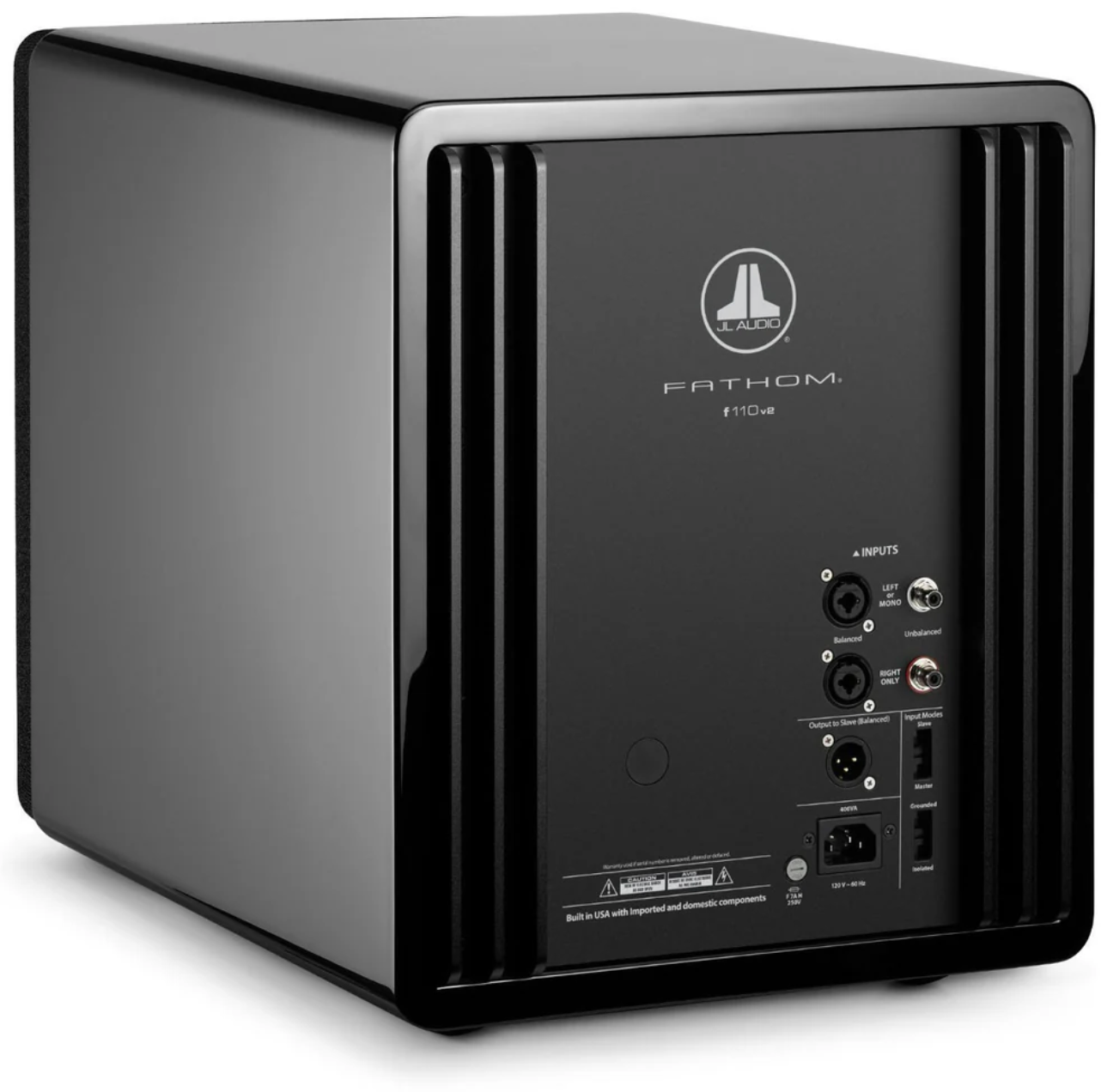 JL Audio Fathom f110v2 10" Subwoofer, back, angled view
