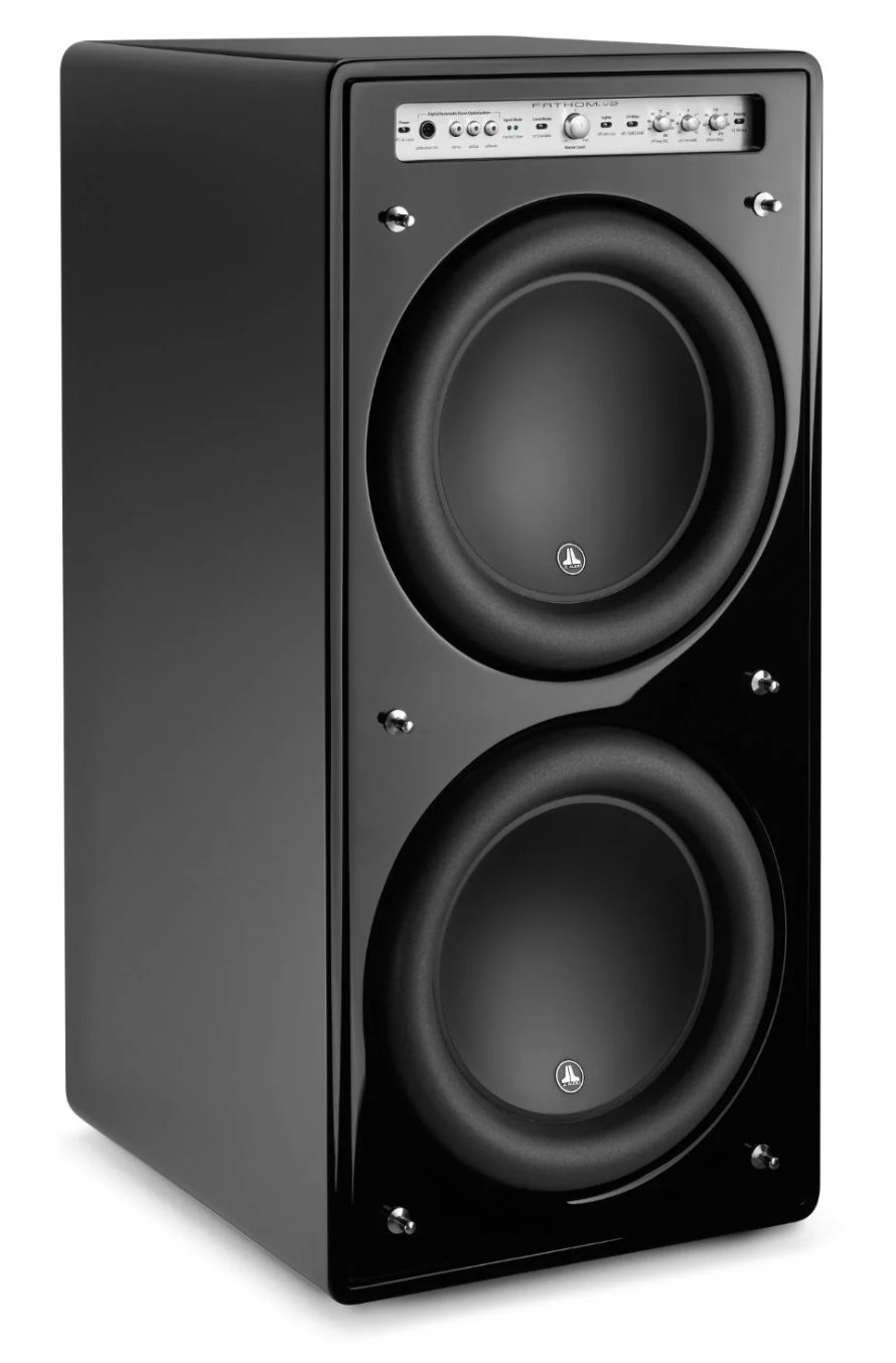 JL Audio Fathom f212v2 Dual 12" Subwoofer, front angled, no grille