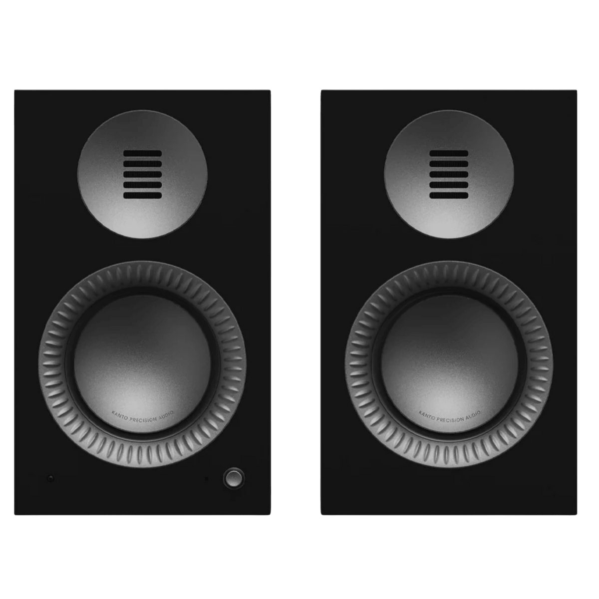Kanto Audio TUK 2nd Generation 260W Active Speakers in Matte Black with Gunmetal, front