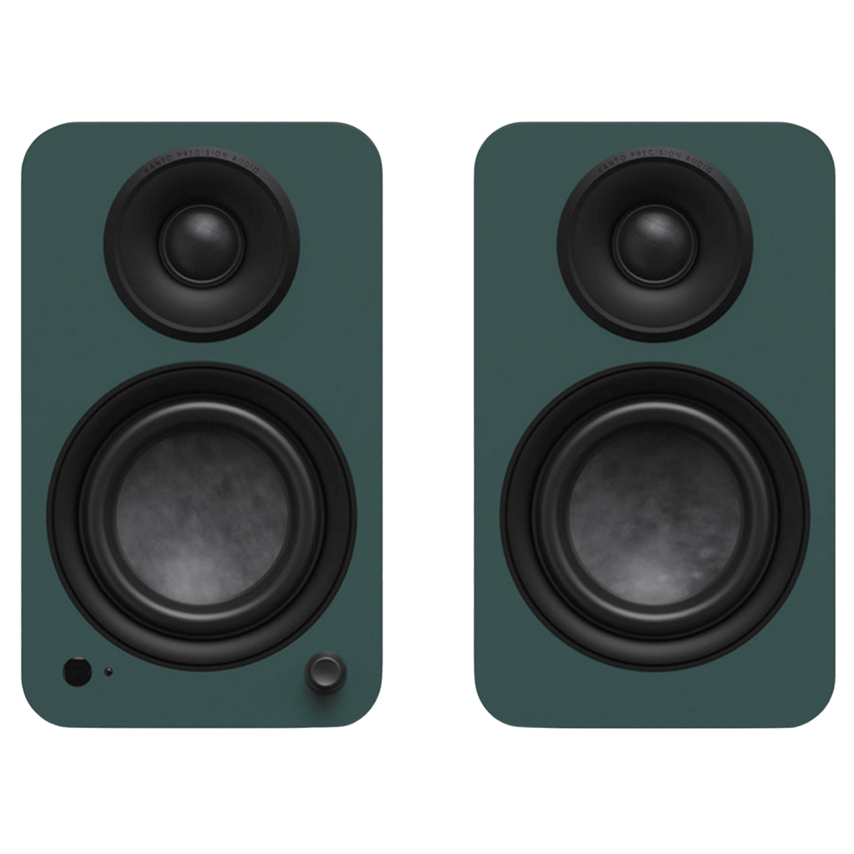 Kanto Audio YU4 2nd Generation 160W Active Speakers in Matte Green, front