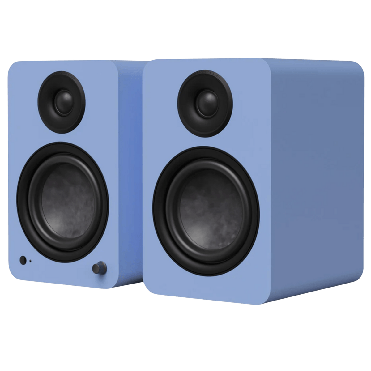 Kanto Audio YU6 2nd Generation 200W Active Speakers in Ice Blue, angled